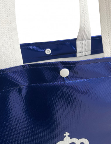 LARGE METALLIC BLUE BAG