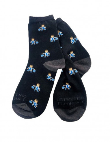 PIXEL SOCKS BLACK-GREY