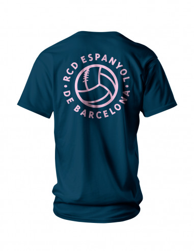 CAMISETA CON BALÓN ROSA EN ESPALDA